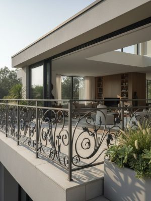 ringhiera balcone su misura in ferro battuto